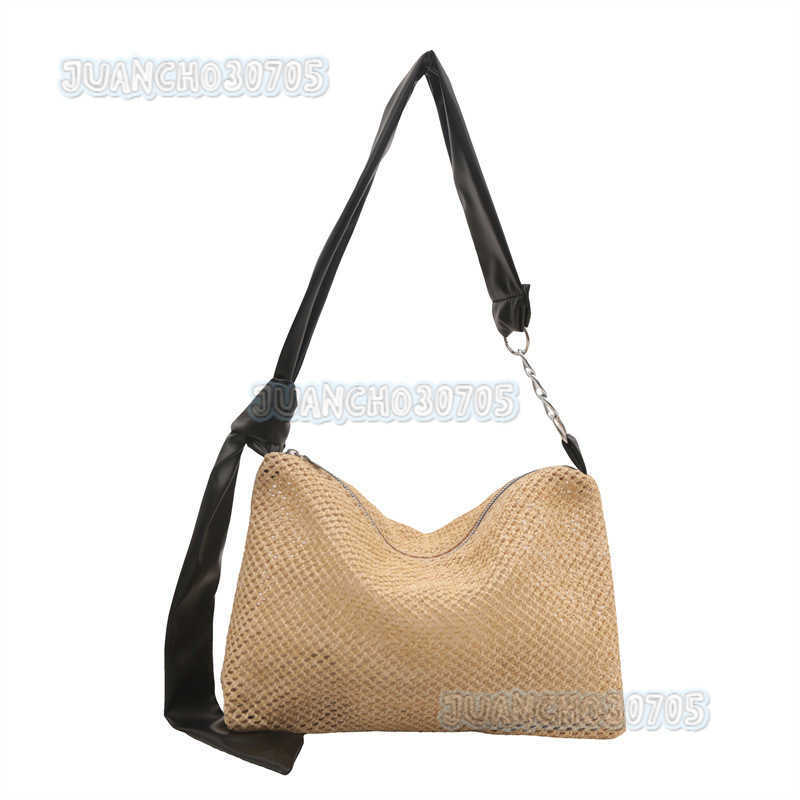 2024 Summer New Niche Underarm Bag Simple Straw Bag Large Capacity Crossbody Shoulder Bag H250809