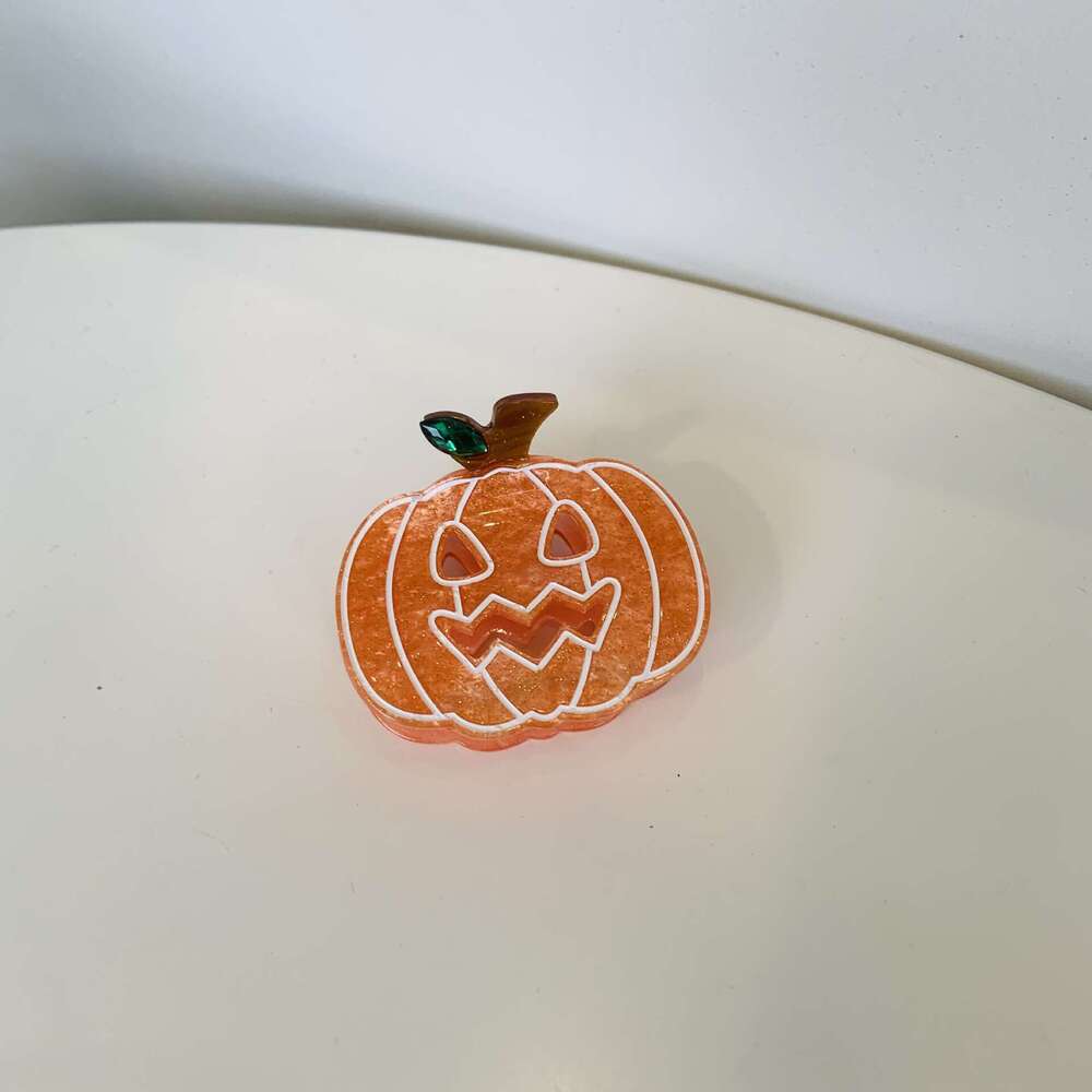 New Halloween Pumpkin Clip Cat Bat Claw Little Ghost Skull Hair Accessory Personality Back of Head