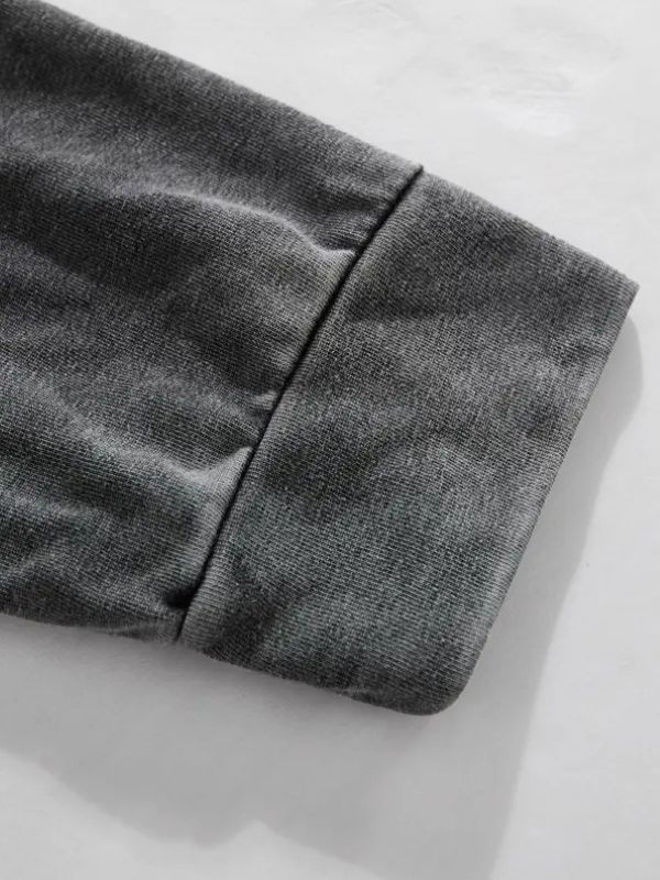 European and American cross-border American retro zipper hooded sweatshirt printed street dark unisex loose worn jacket