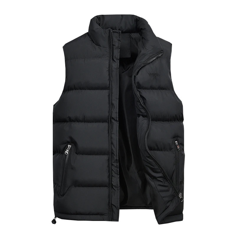 Men Warm Coat Vest Jacket Spring Autumn Casual Waistcoat Trends Slim Fit Stand Collar Sleeveless Puffer Embroide Jackets 250809