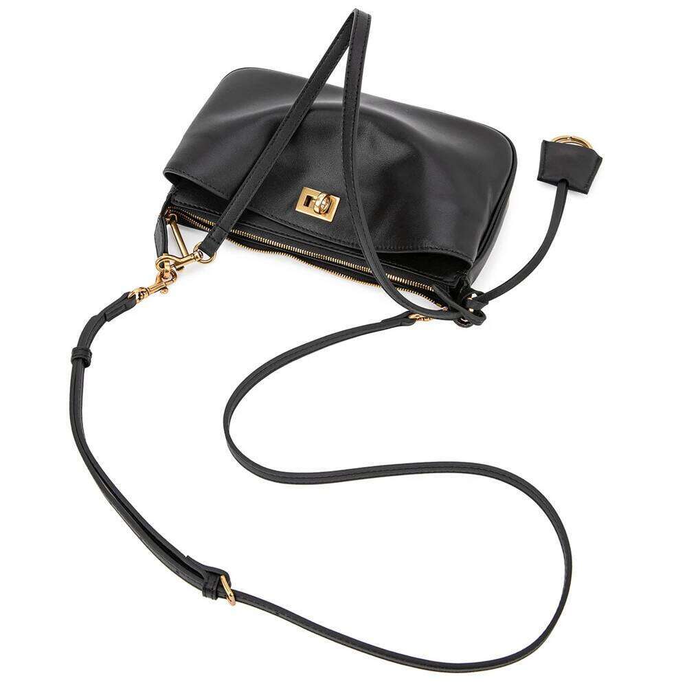 Top quality Rodeo Split Leather Black cowhide Totes Gold Buckle Shoulder Bags Fashion Women Handbags