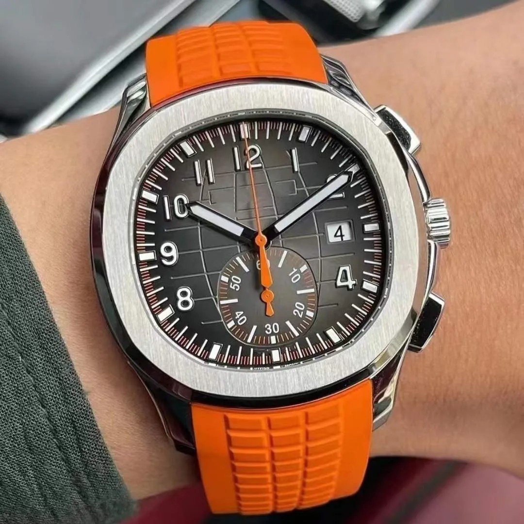 New Watch 5968A watches men Grenade Automatic Mechanical Movement Rubber Strap Watch 42mm waterproof Fashion Business Watch Christmas gift