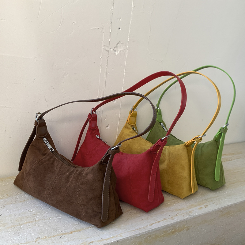 Suede for Women 2025 New Simple Fashion Underarm Single Shoulder Commuter Crossbody Bag ddmymoon