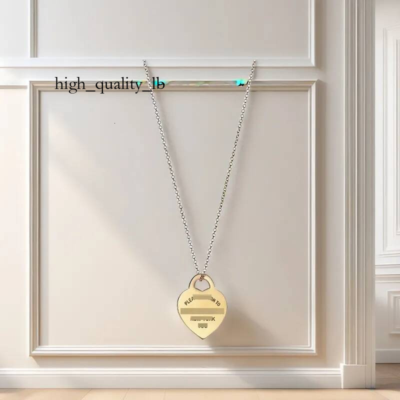 tiffiney necklace new designer Jewelry Key Return heart love brand Pendant necklace Bracelets For Women Chain Necklace Gift to Lovers Wholesale f3d