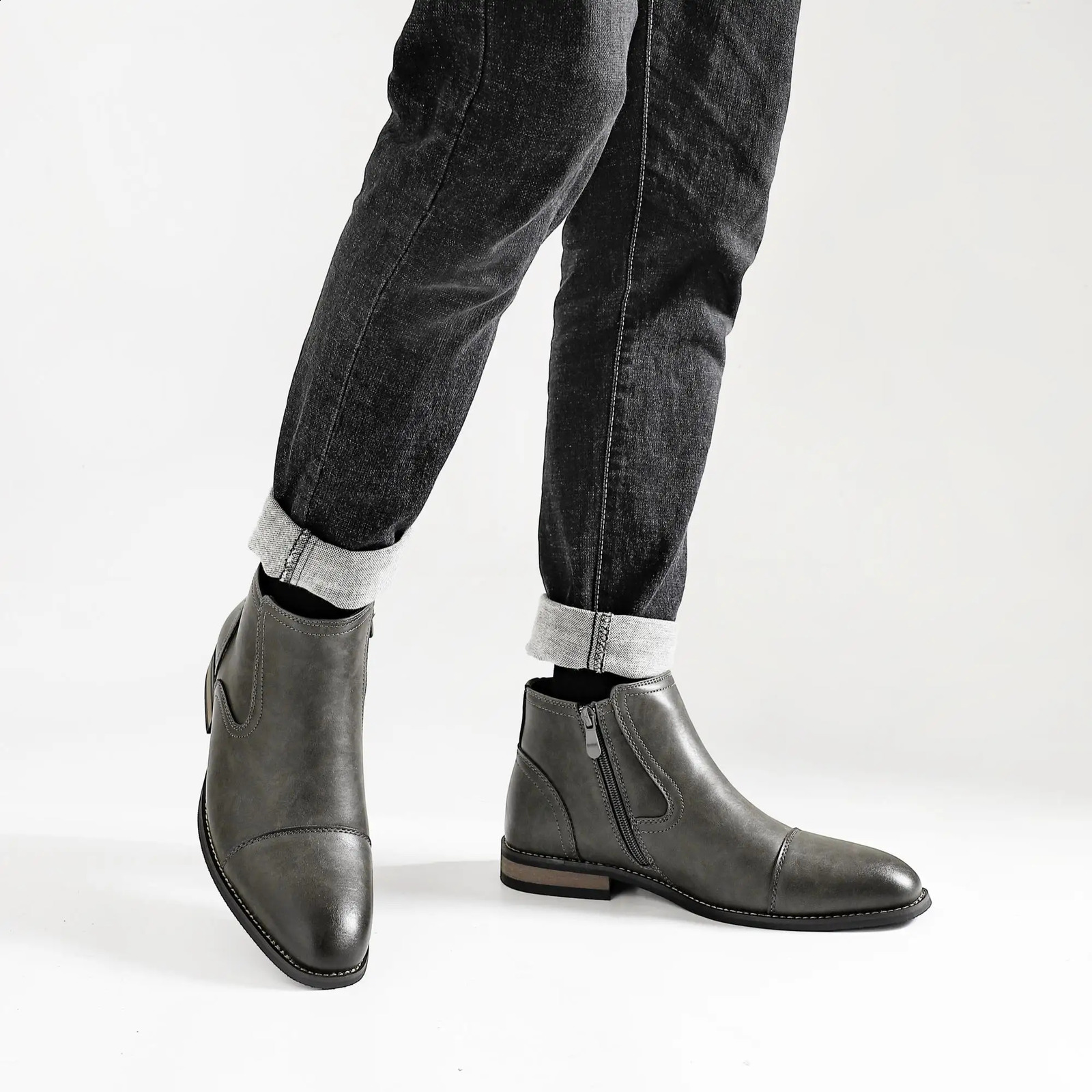 Boots Men Comfortable Fashion 2025 Boots Leather 250805