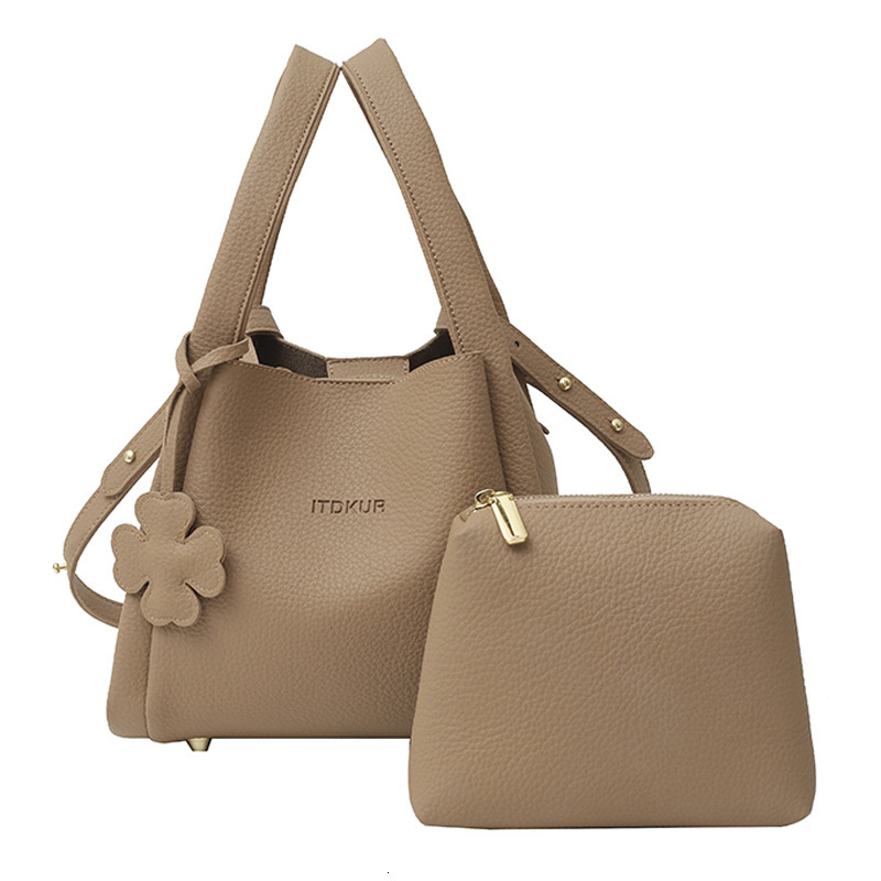 Lychee Pattern Bucket Niche Basket Handheld Women's New Simple Single Shoulder Crossbody Mother Bag ddmymoon