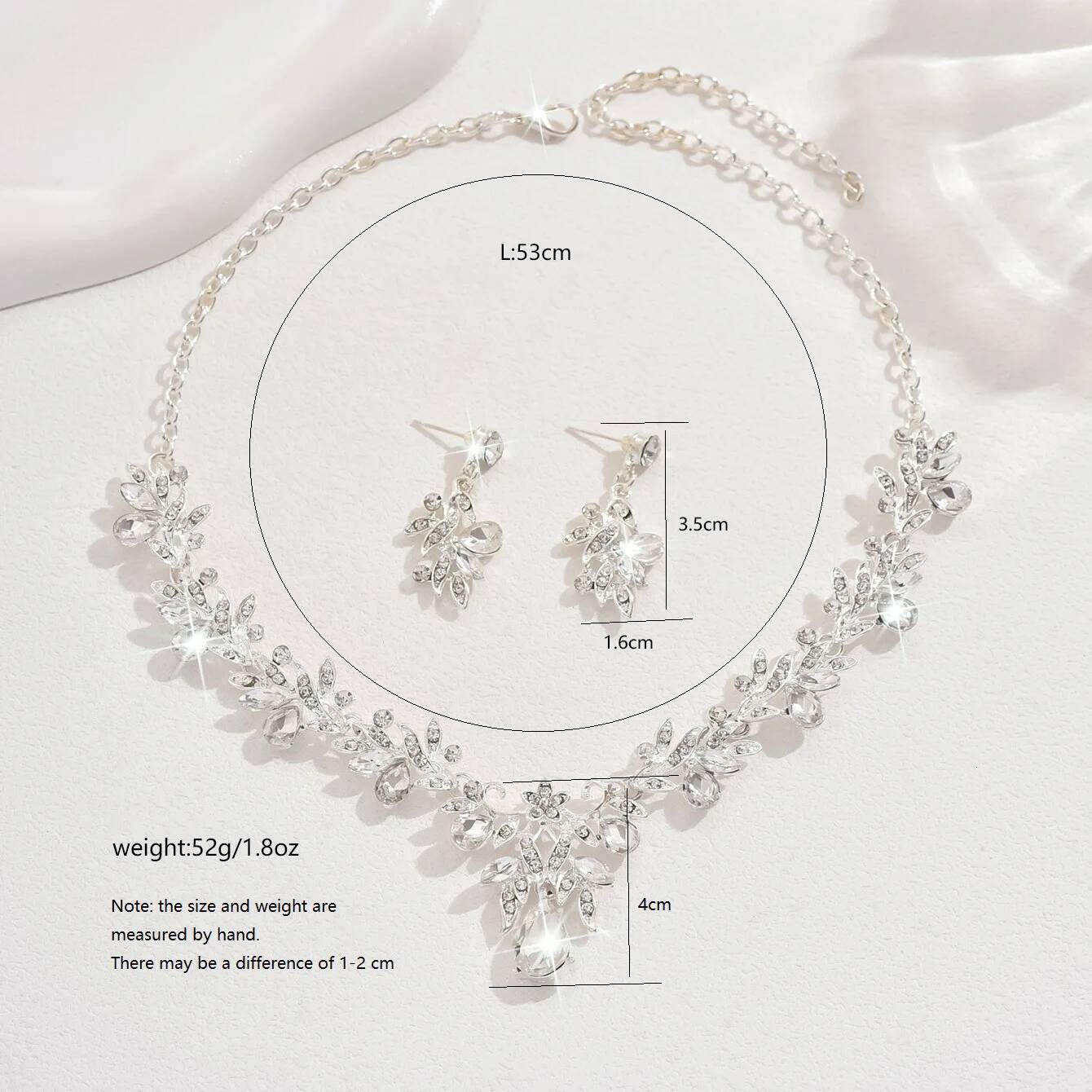 3pcs New Fashion Sets Women Waterdrop Collar Choker Necklace Earring Jewelry Set for Prom Birthday Bridal Wedding