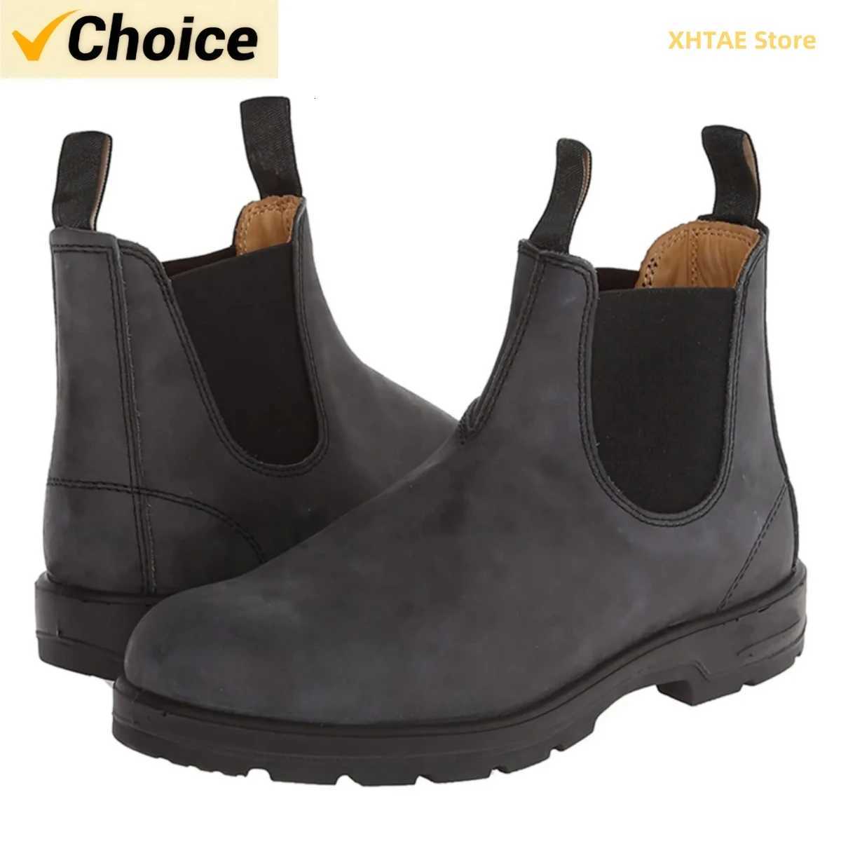Mens Leather Boots Casual Slip On Formal Oxfords Vintage Boots Shoes Fashion Minimalist Style Mens Leather Boots W250811