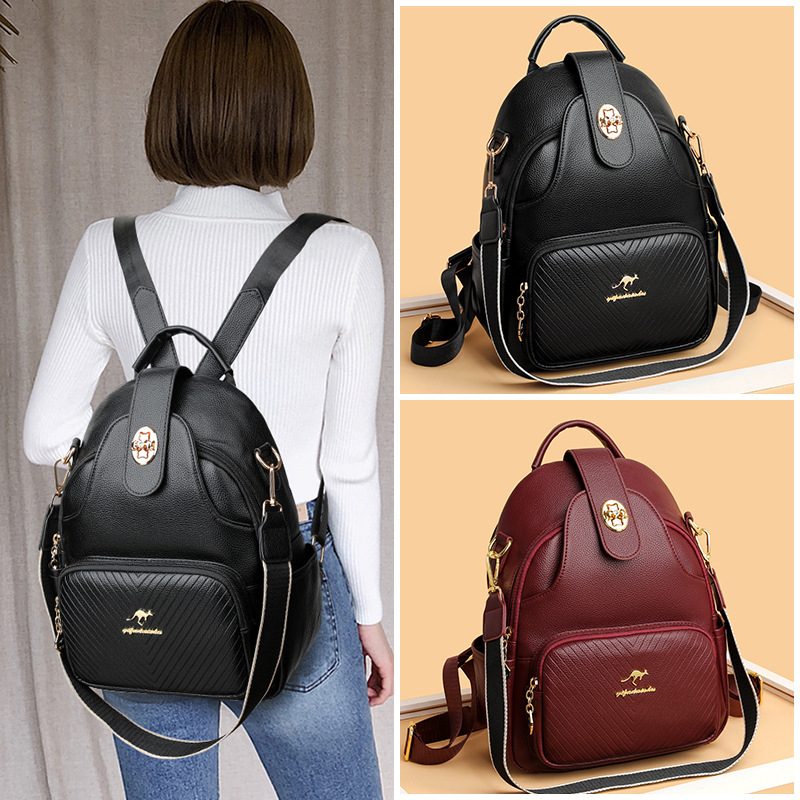 Soft Leather for Women, New Fashionable Multi-Functional Backpack, Outdoor Versatile Backpack ddmymoon
