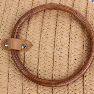 2025 Autumn New Women's Shoulder Bag Cylindrical Straw Weaving Large Capacity Handbag Designer's Bag Women's Crossbody Bag