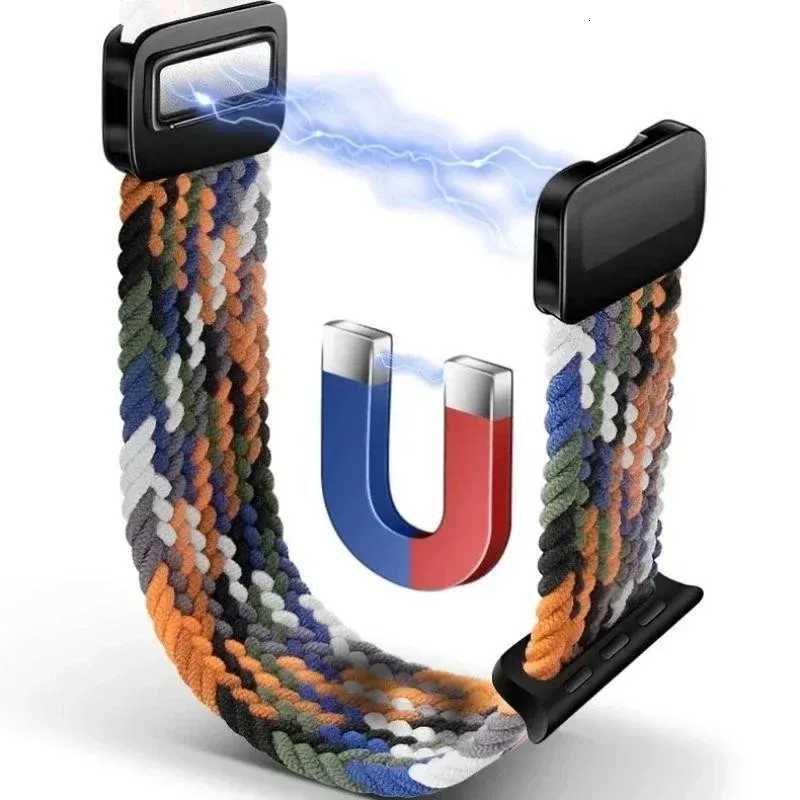 Nylon Braided Band Strap Compatible For Apple Watch S10 46mm 44mm 40mm 45mm 49mm 41mm 38mm iWatch series se 10 7 3 5 6 8 9 Ultra W250811