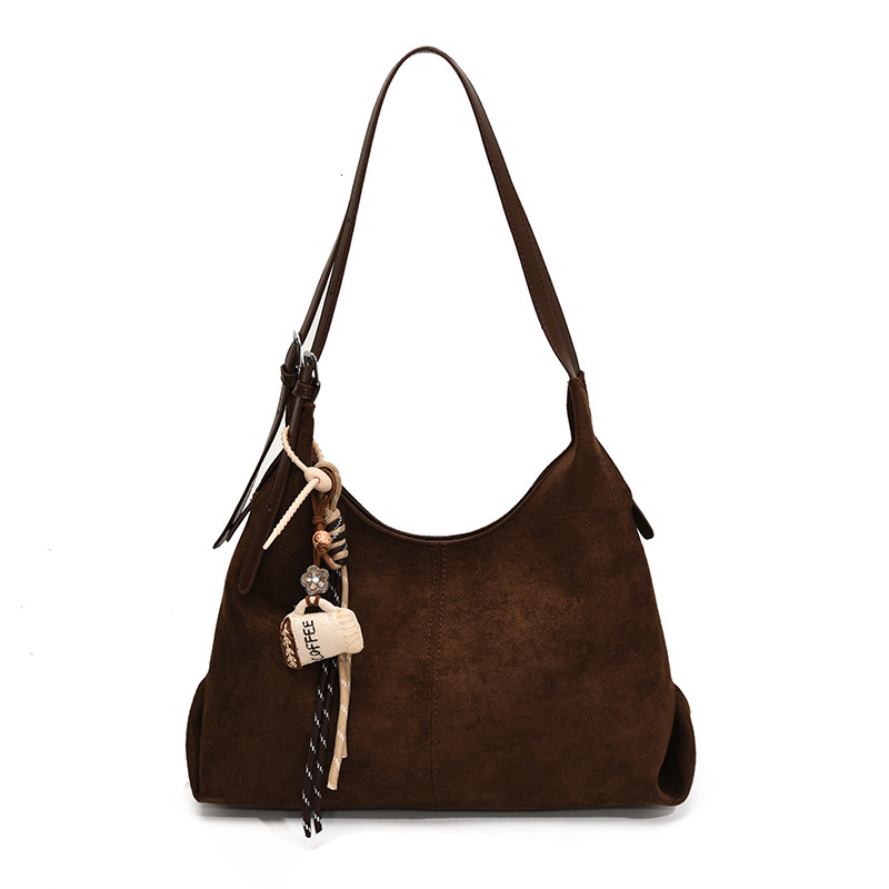 Suede Tote for Women 2025 Autumn Winter New Simple Commuting Large Capacity Shoulder Bag ddmymoon