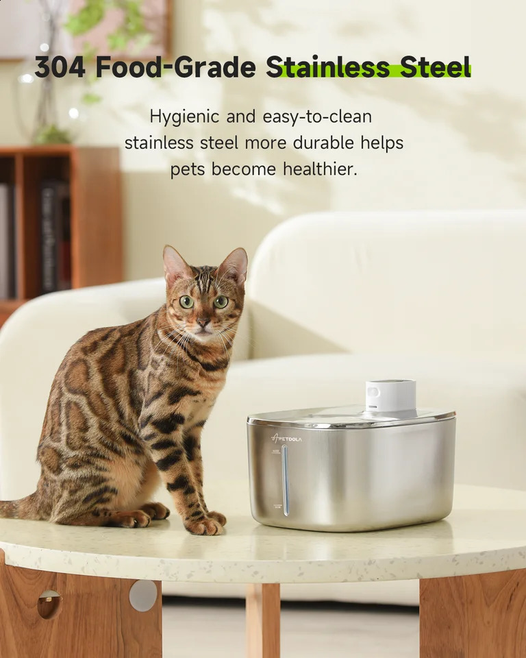 APETDOLA 4L Wireless Cat Water Fountain Auto Sensor Drinking Fountain For Cats Dog Drinker Pet Water Dispenser Accessories 250805
