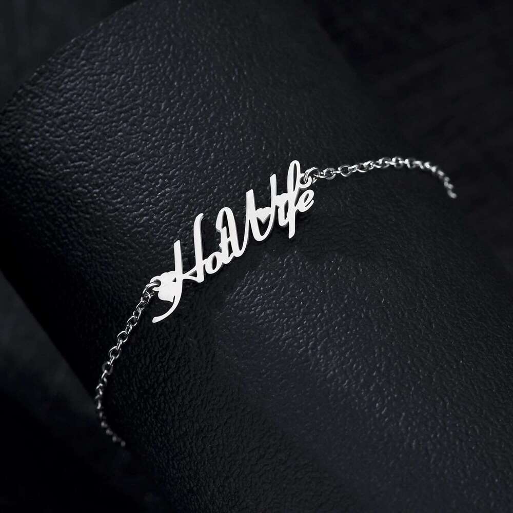 Anklet, HotWife Ankle Bracelet, Hot Wife Anklet with Hearts (Gold-Plated steel or Sier stainless steel)