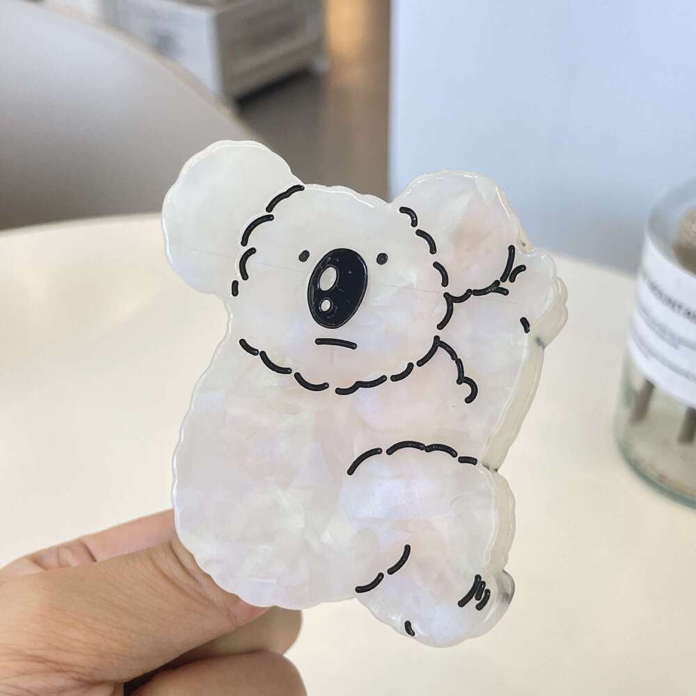 New Acrylic Koala Claw Cute Cartoon Hair Tree Bag Bear Hairpin Animal Style Girl Shark Clip