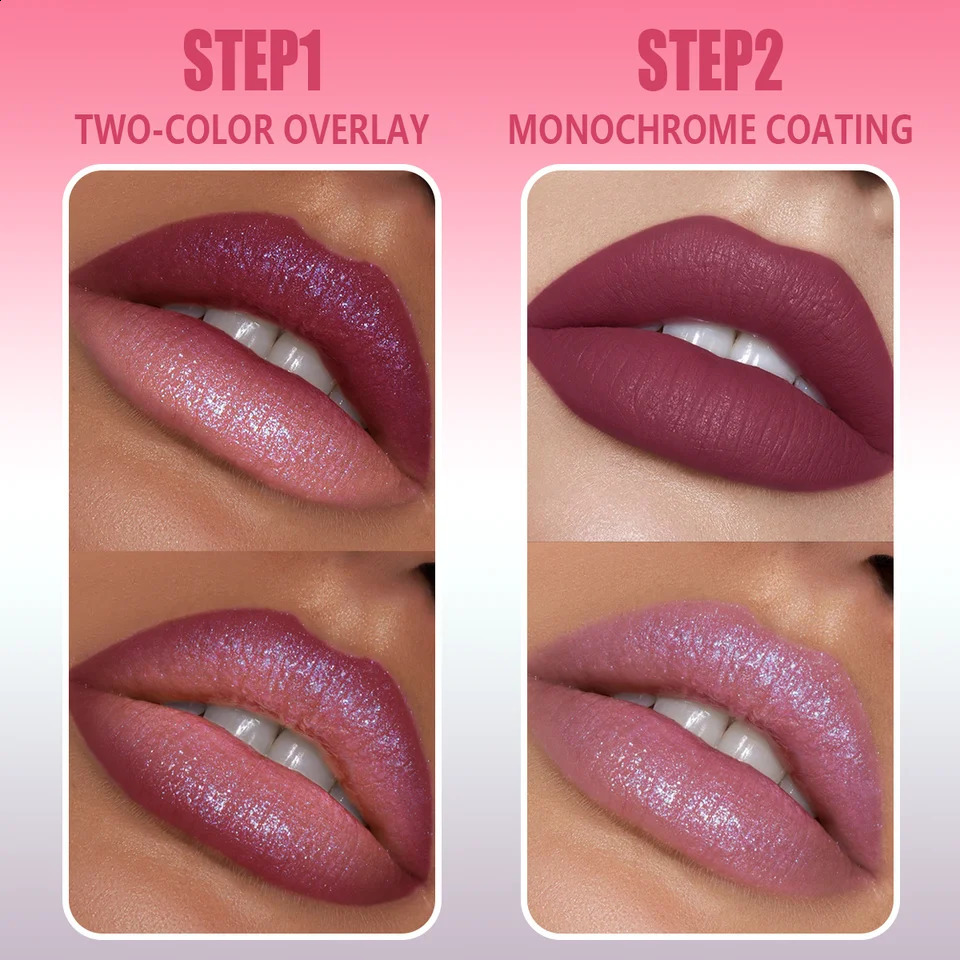 Chocolate gradient lipstick is durable waterproof and not easy to stick. The cup appears white lipstick for Valentines Day 250809