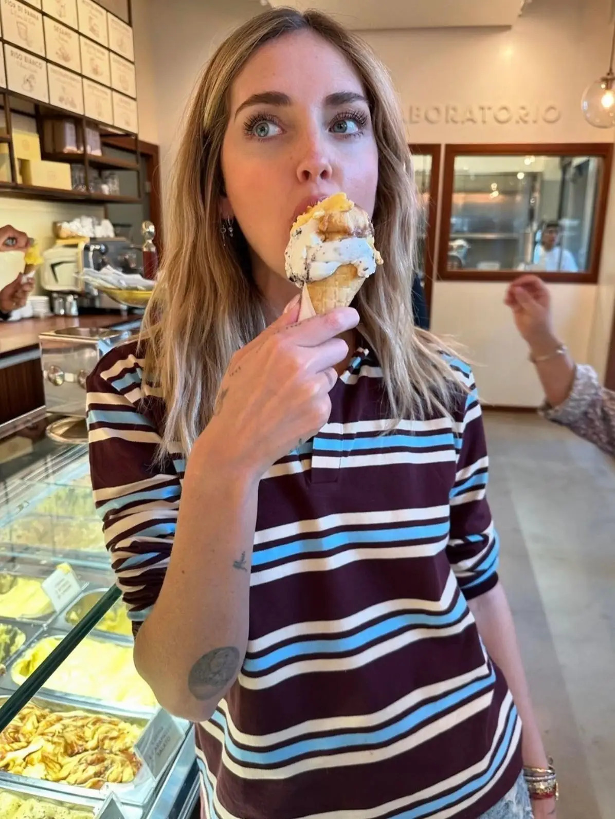 Summer Polo Shirts Woman Long Sleeve Tops Women Striped Vintage Clothes Mujer Streetwear Casual Brown 250811