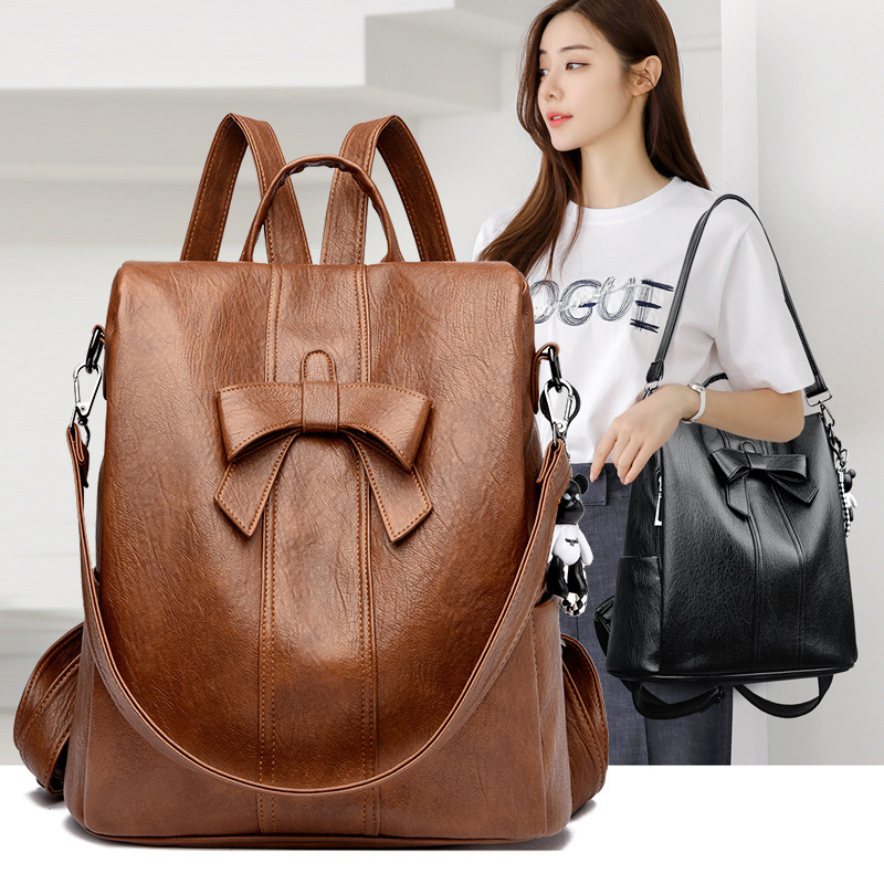 Trendy Anti-theft for Women 2025 New Fashion Large Capacity Multi-use Cute Bow Backpack Travel Bag ddmymoon