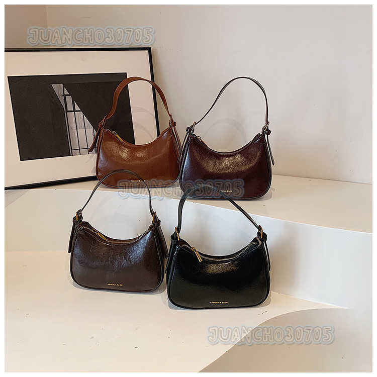 Minimalist Underarm Bag Textured Bag 2024 New Fashion Womens Trendy Shoulder Bag Baguette Dumpling Bag H250809