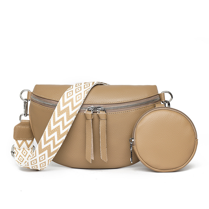 Top Layer Cowhide for Women 2025 New Fashion Chest Single Shoulder Crossbody Trendy Saddle Genuine Leather Women's Bag ddmymoon
