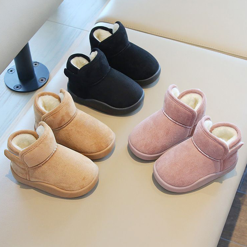 Baby Girls Boys Snow Boots Children Winter Boots Kids Outdoor Plush Cotton-padded Boots Cutefeet Soft-Soled Non-slip Infant Toddler Boots Sizes 22 - 3