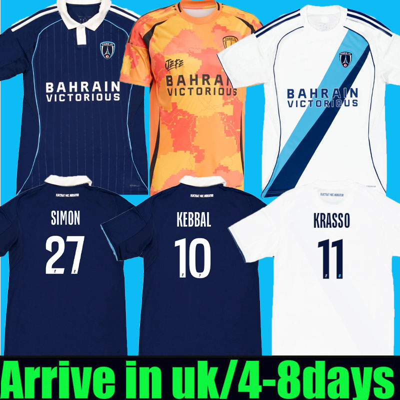 25-26 maillots de foot Paris FC Soccer Jerseys third 2025 2026 HAMEL GORY KRASSO CAFARO KEBBAL M.LOPEZ DOUCET CAMARA Football Shirt
