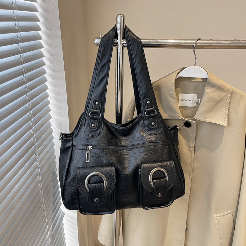 Fashion Single Shoulder New PU Women's Commuting Large Capacity Tote Crossbody Bag ddmymoon