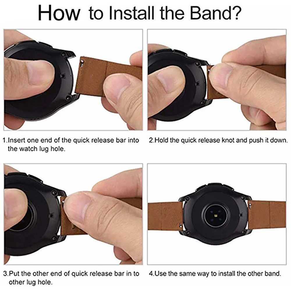 18mm 19mm 20mm 21mm 22mm 24mm Retro Cowhide Watchband for Huawei GT2/GT3 Belt Black Yellow Brown Strap for Samsung Galaxy W250811