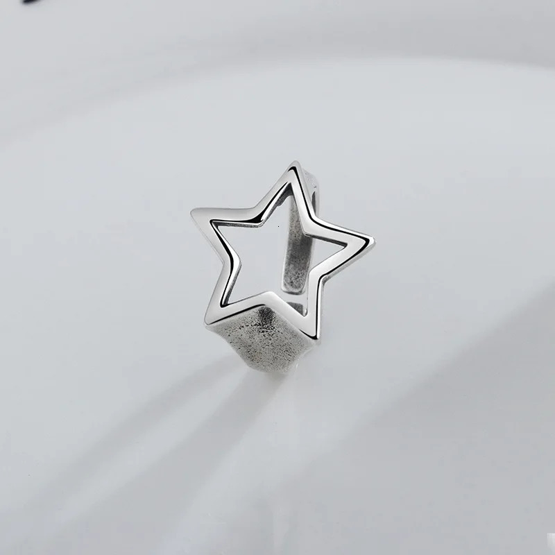 925 Sterling Silver Rings for Women Men Couple Minimalist Handmade Simple Star Ring Party Jewelry Gift Prevent Allergy 250805