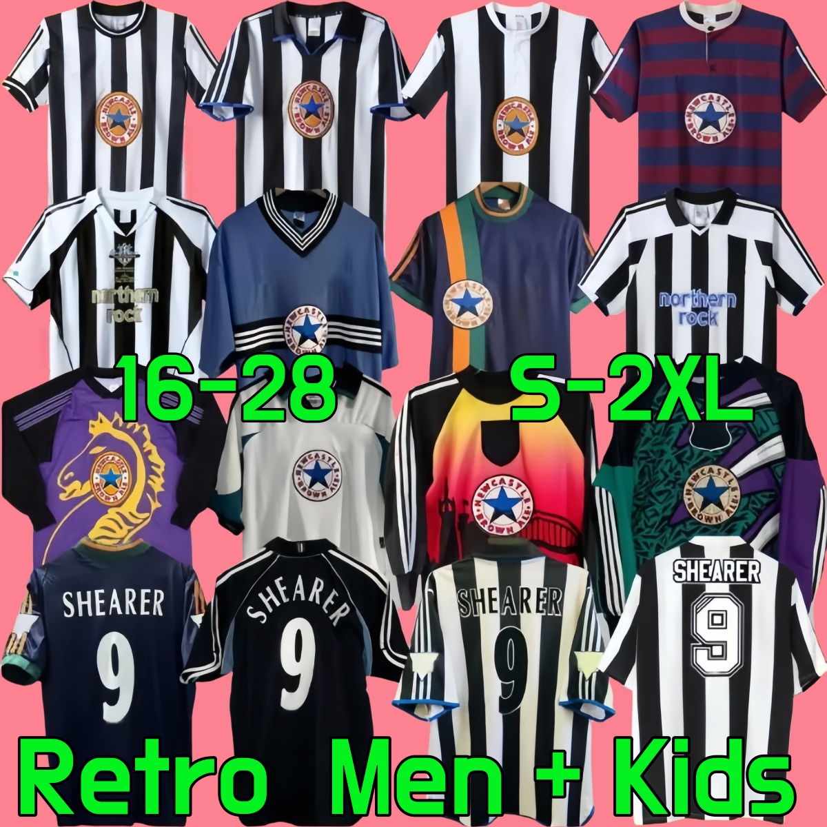96 97 98 99 Newcastl e SOCCER jerseys NUFC SHEARER Retro HAMANN SHEARER PINAS 1988 93 95 1997 04 05 06 00 01 UNITED OWEN classic FOOTBALL SHIRTS Ginola long sleeves 16-28 XL