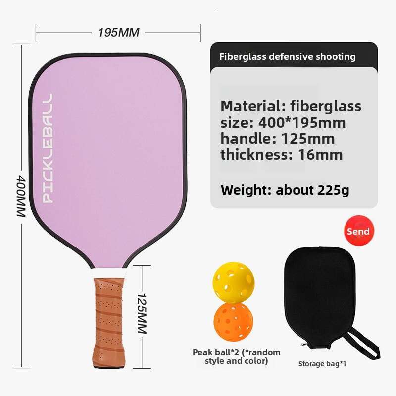 Glass Fiber PP Honeycomb Core Beginner Training Entertainment Competition Pickleball Racket Set