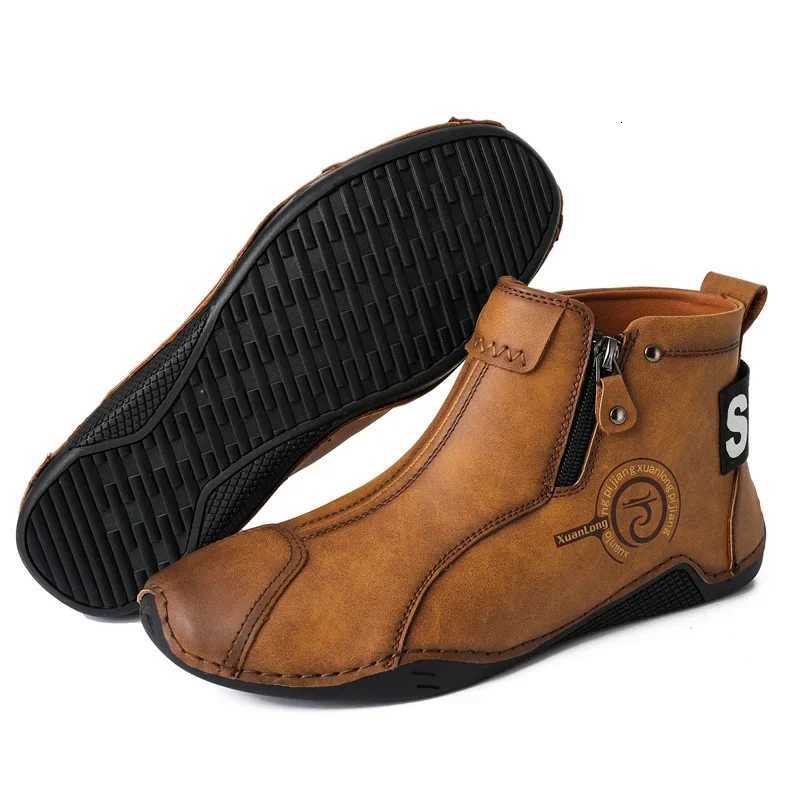 Autumn and Winter New Mens Short Boots British Classic Retro Flat Bottom Cotton Shoes Outdoor Business Sports Casual Shoes W250811