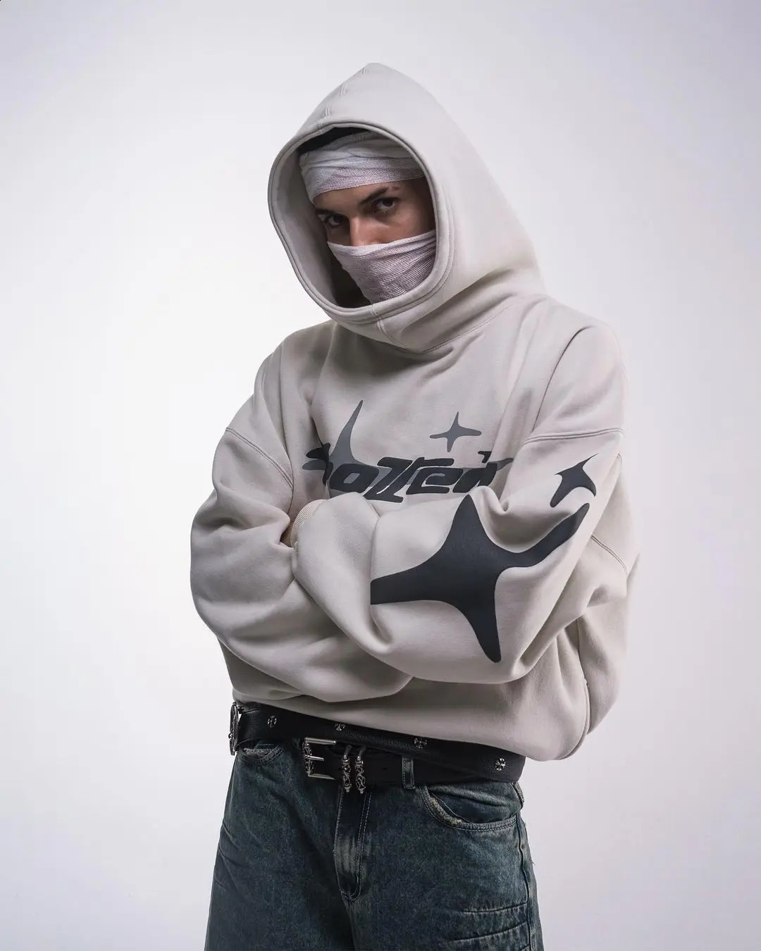 Retro Gothic Men Hoodie American High Street TrendY2k Harajuku Loose and Casual Sweatshirt demon slayer 250808