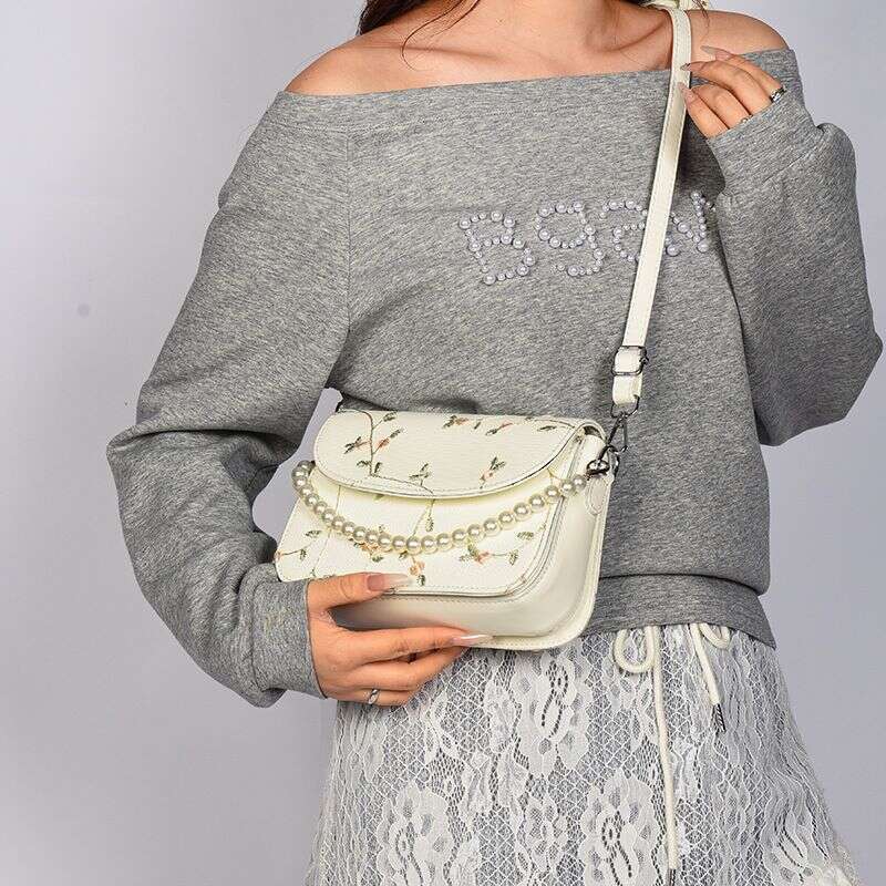 Trendy Lace 2025 New Fashion Pearl Handbag High-End Shoulder Crossbody Bag For Women