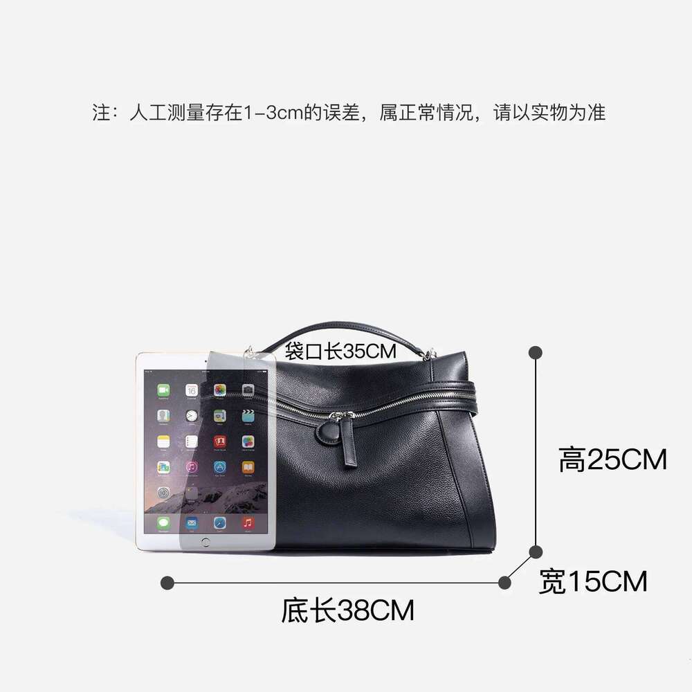 New high-end head-layer cowhide crossbody bag double zipper design buckle strap texture solid color commuter shoulder
