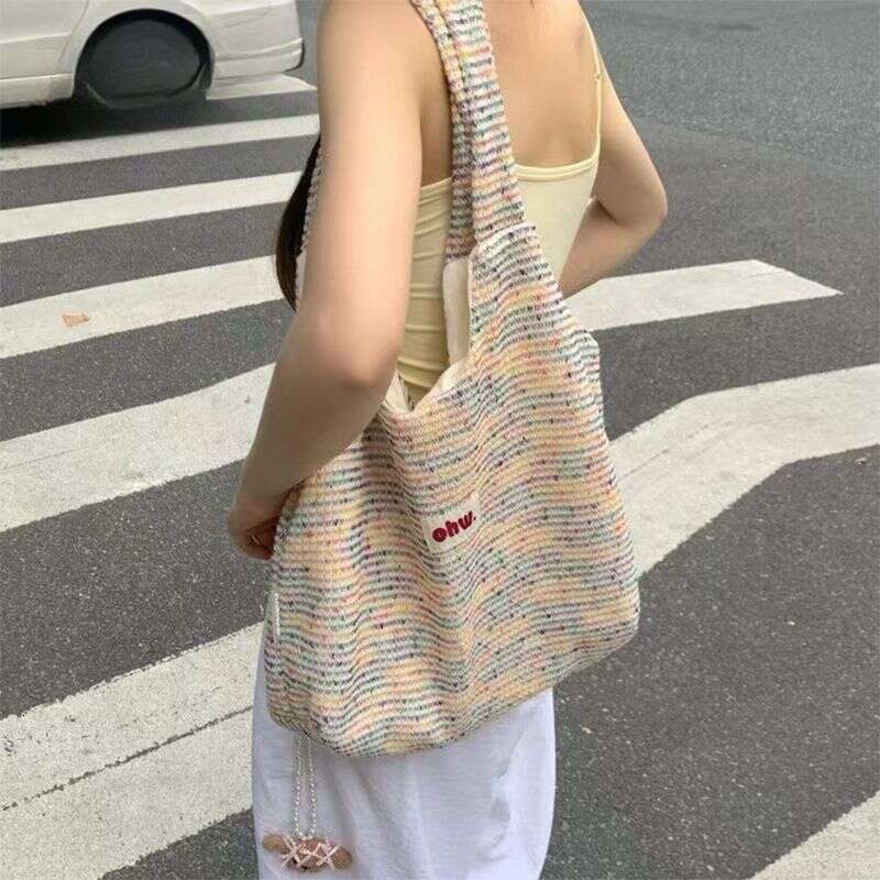 Sweet Summer Crossbody Korean Sports Large Capacity Plaid Square Women's Bag 2025 New Fashion Hundreds Casual Daily Simple Commuter