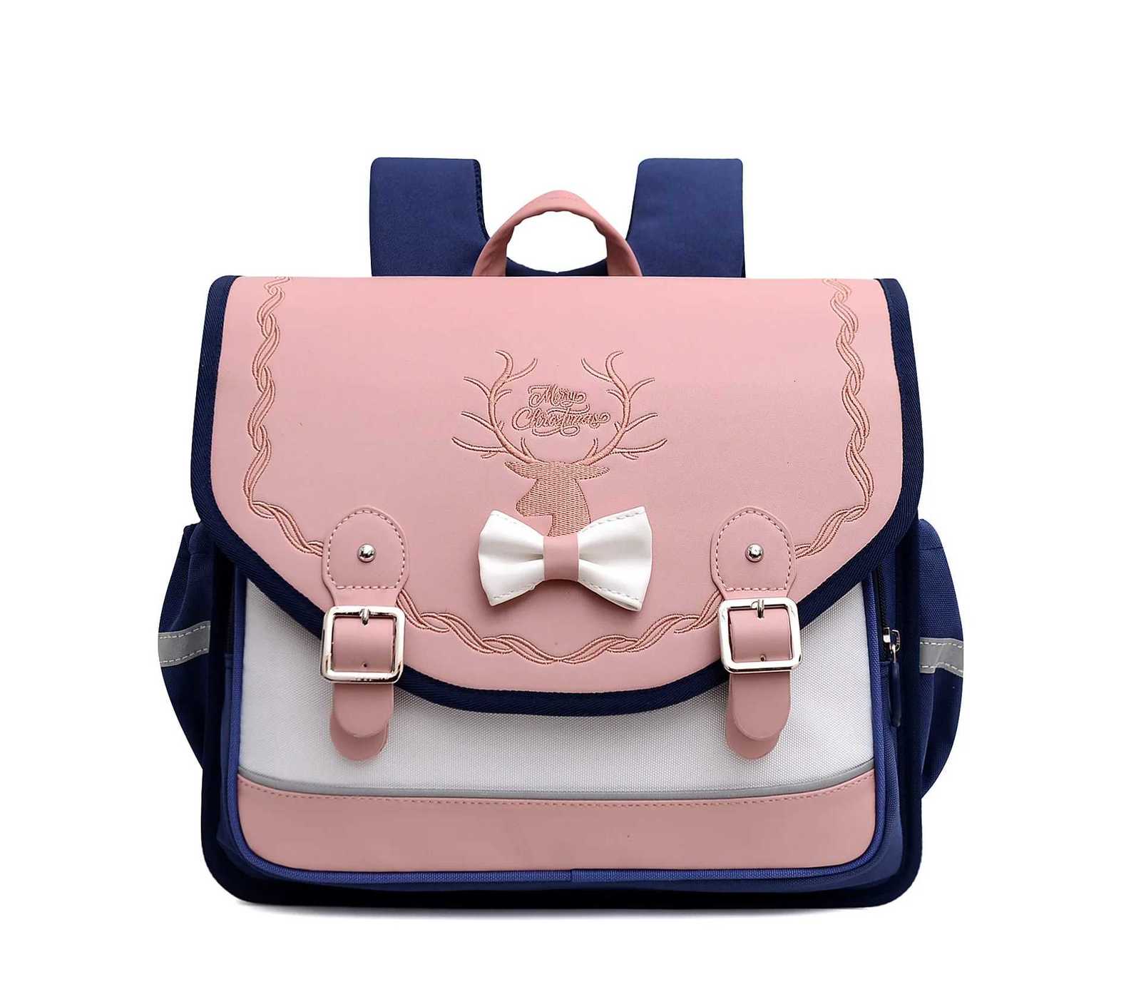 Horizontal Version British Waterproof Schoolbag Childrens Weight-reducing Lightweight Spine-protecting Backpack M250811