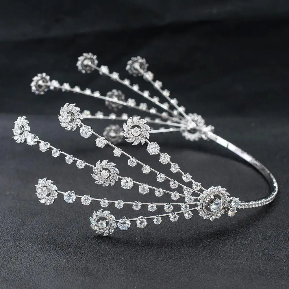 Handmade Cubic Zirconia Bridal Wedding Soft Headband Hairband Tiara Hair Jewelry Accessories Hairpieces CHA10045 250804
