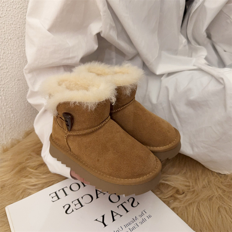 Free shipping designer Boots Winter girls fashionable midsole cotton boots princess soft soled thick snow boots childrens shoes comfort
