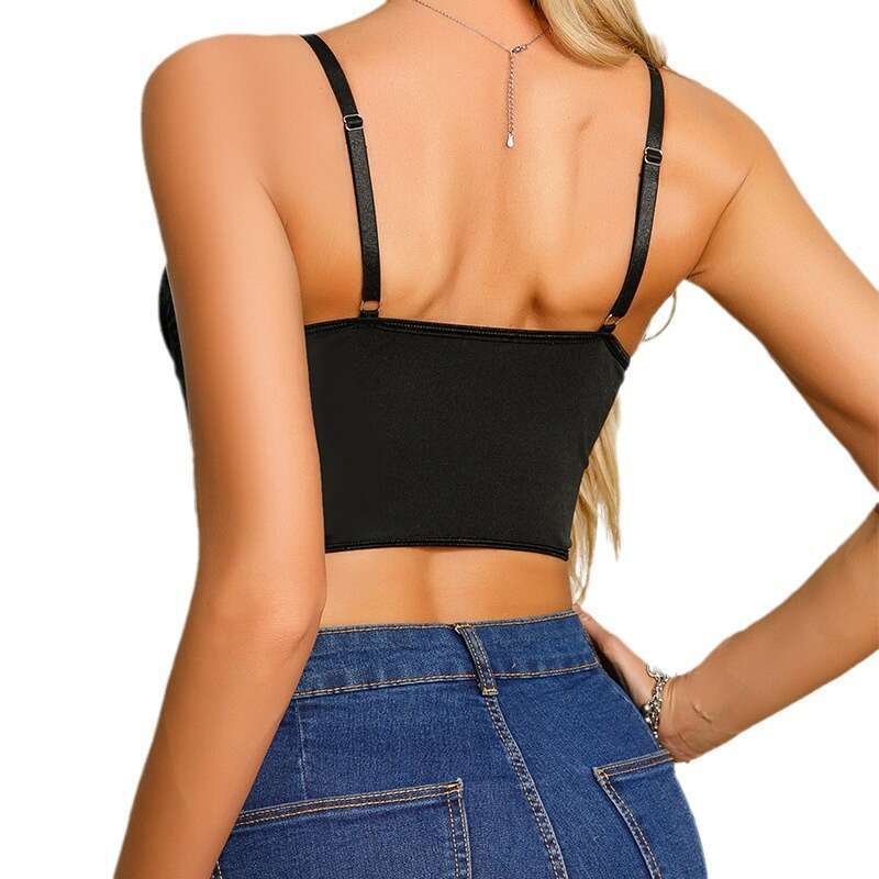 Lace See-through Vest Women's Streetwear Sexy Hot Girl Style Outerwear Camisole