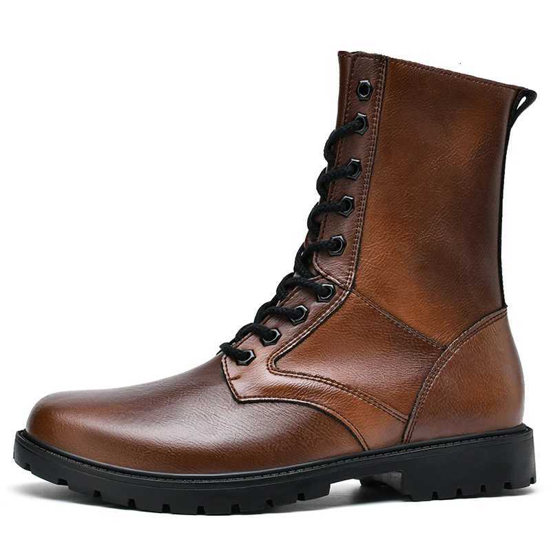 Mens Chukka Boots Waterproof Leather Casual Lace Up Ankle Oxford Boots Daily Dress Shoes For Men W250811