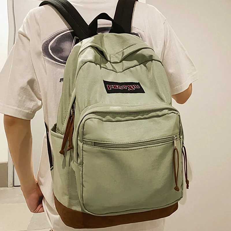 Mens Simple Backpack Mens Computer Bag Junior High School High School College Student Office Worker Casual Backpack Travel Bag M250811