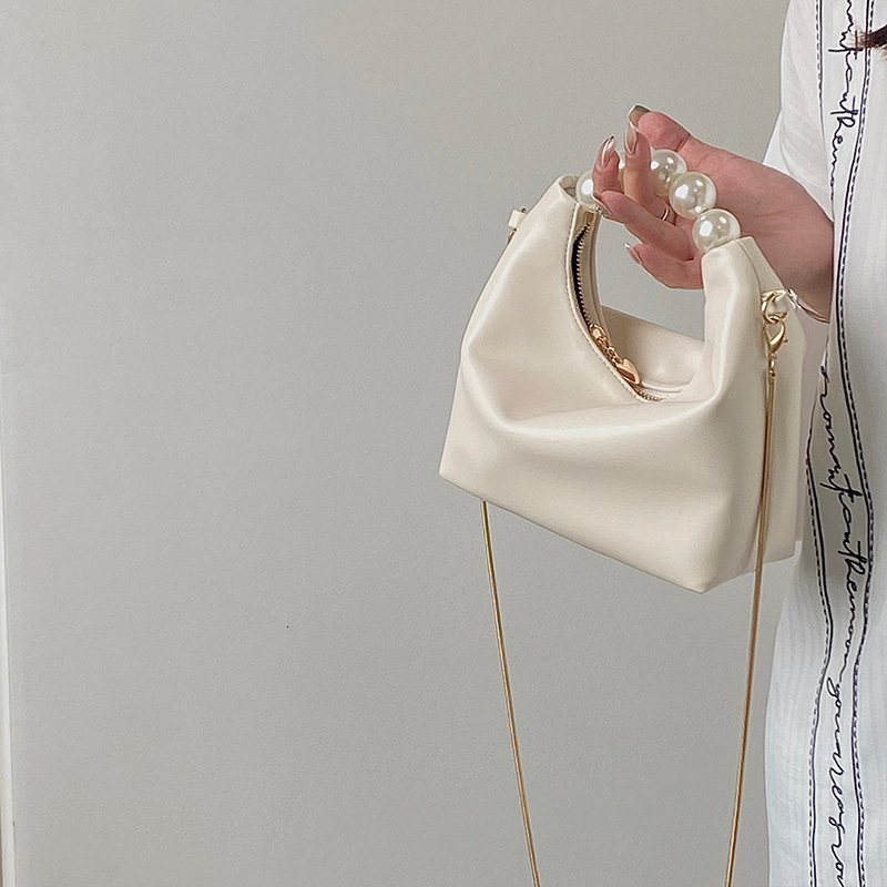 2025 Autumn New Niche Women's Shoulder Bag Pearl Chain Decoration Women's Handbag New Mini Chain Dumpling Bag Autumn New Designer Bag Women&