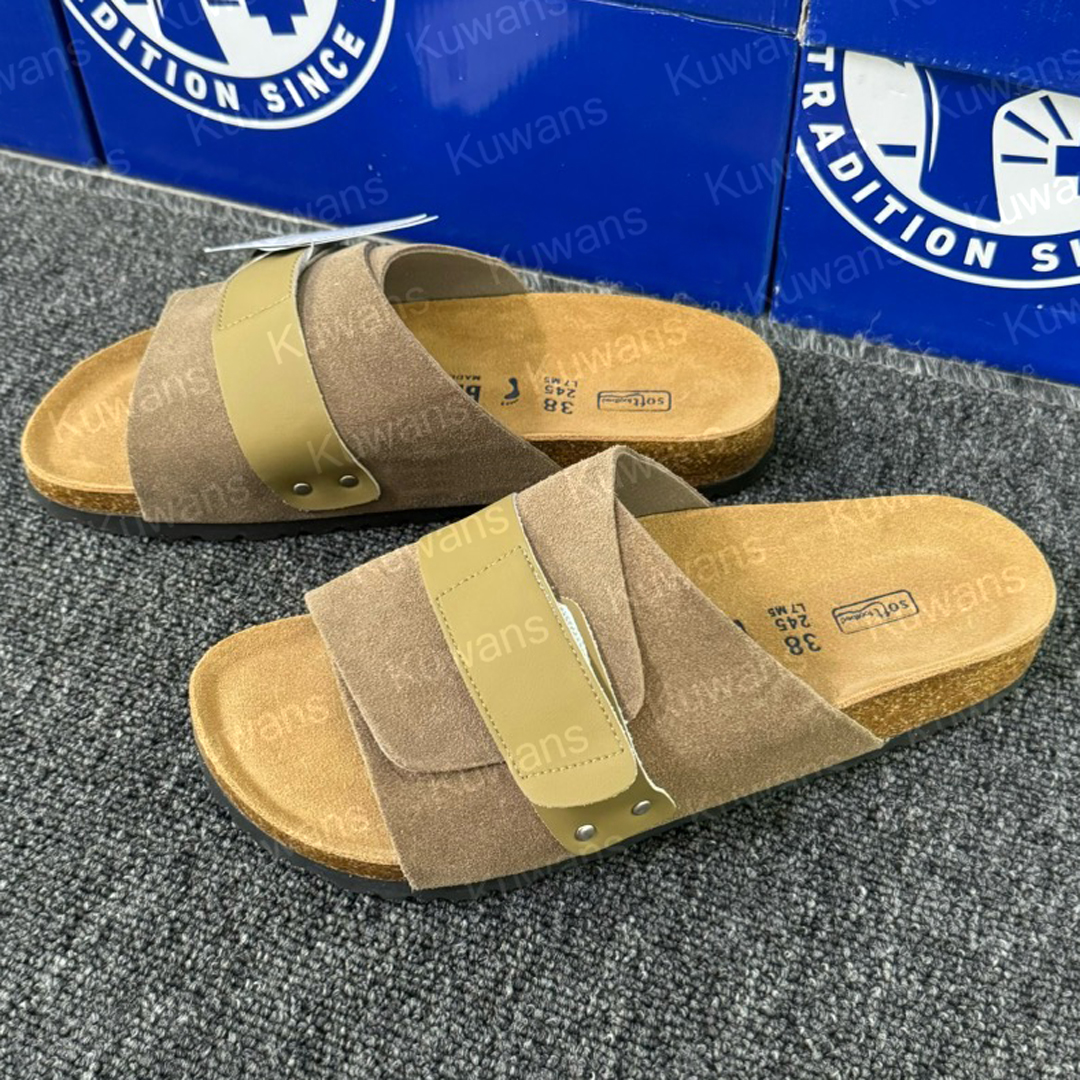 slippers Suede Sandals Clog Slipper Flat High Quality Fashion Summer Genuine Leather Slide Favourite Beach Casual Shoes Women Men Size 35-46 dh5831323