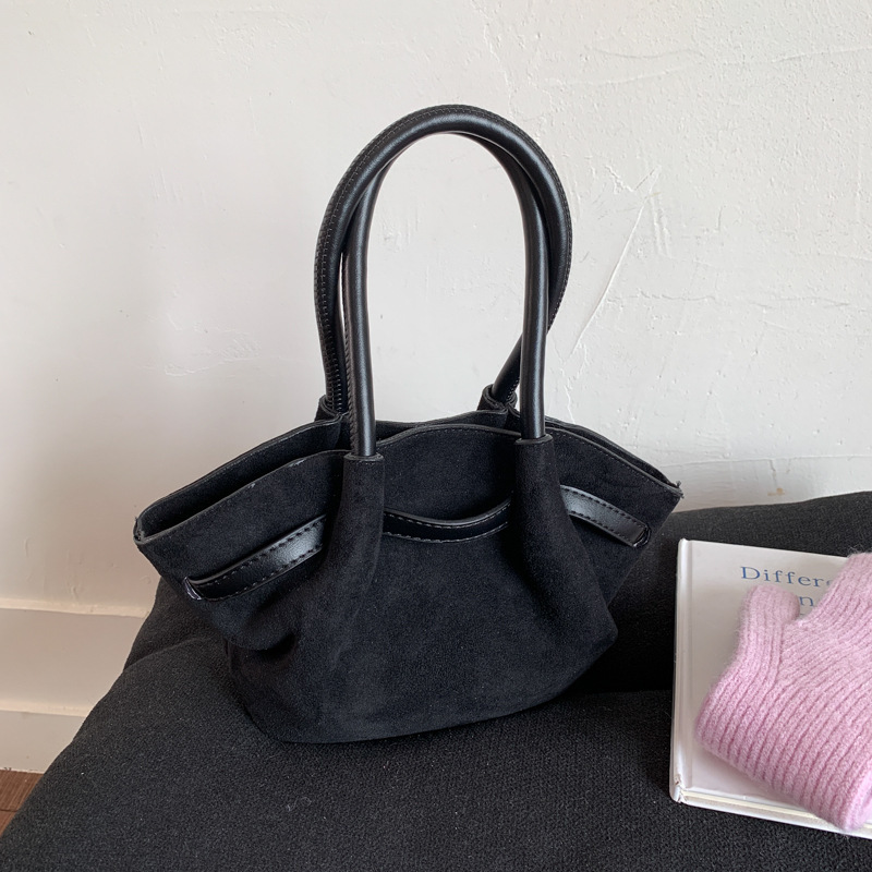 Suede Dumpling Niche Handheld Tote for Women 2025 New High-end Feel Single Shoulder Crossbody Bag ddmymoon