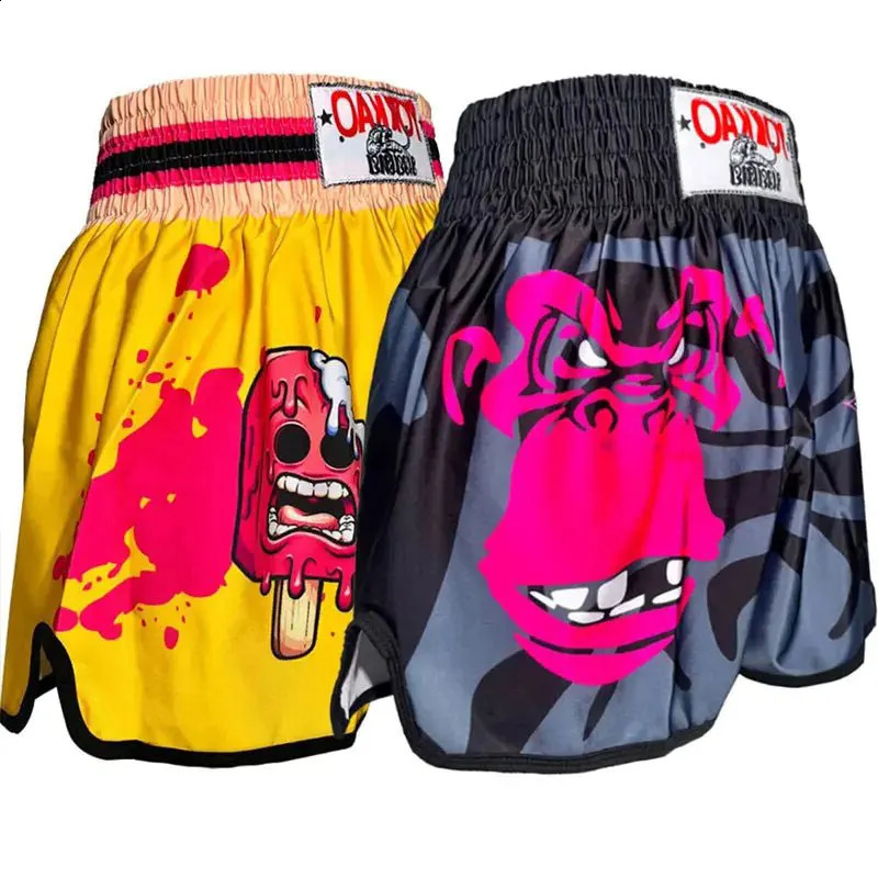 Boxing Muay Thai Shorts High Elastic Speed Dry Breathable Sanda Shorts Free Combat Pants MMA Boxing Trunks 250804