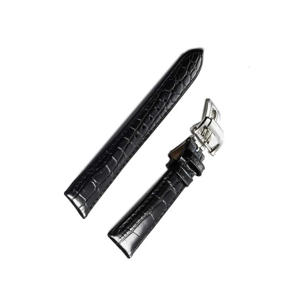 0BLVLO Top Quality Brown Black Genuine Leather Watch Strap 22mm Watch Band Alligator Strap for Men W250811