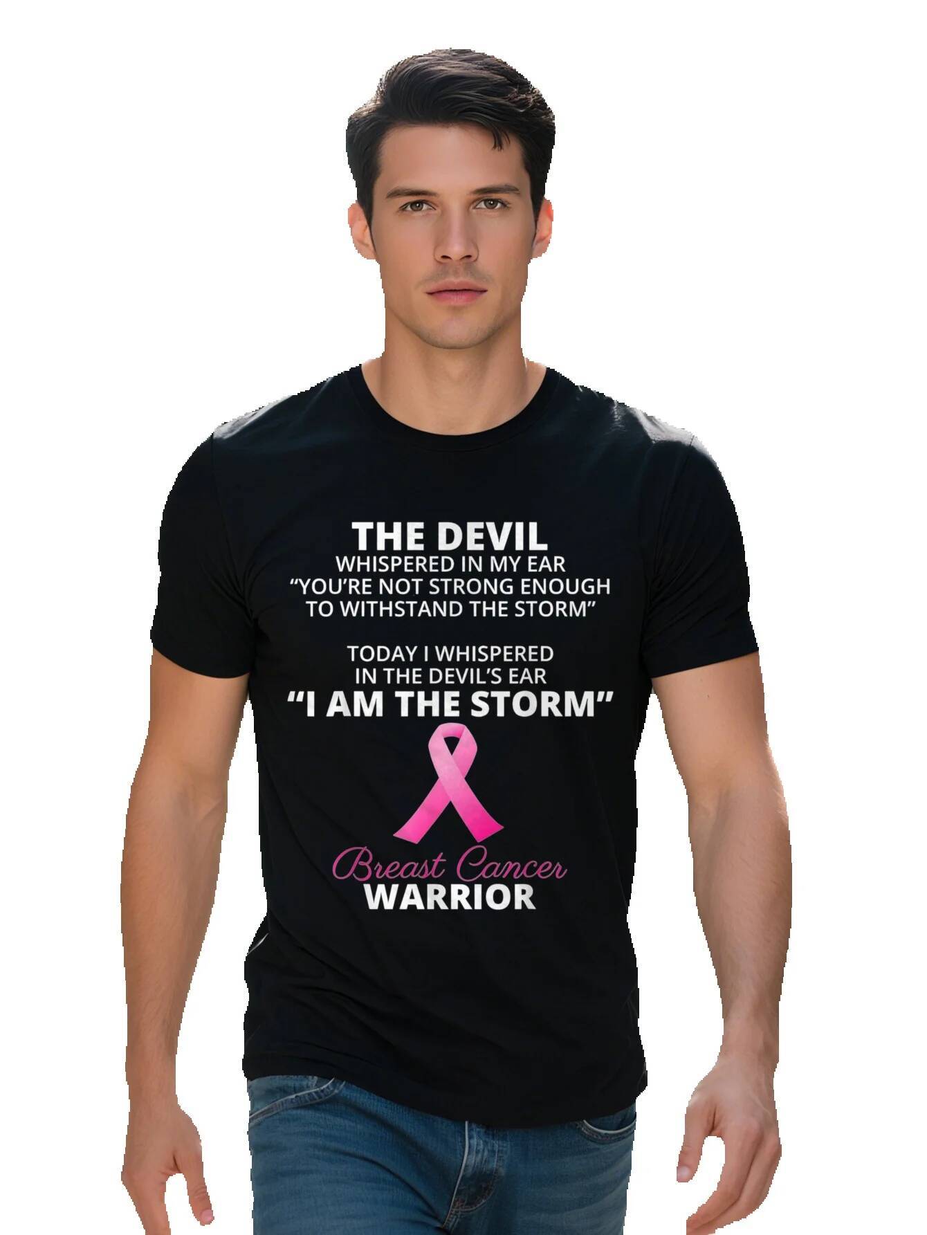 Cotton T-Shirt for Men and Women I AM THE STORM Warrior Short Sleeve Round Neck Washable 2856d 3f484