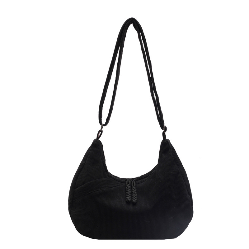 Dumpling Women Crossbody Large Capacity Commuter New Corduroy Japanese Style Casual Versatile Shoulder Bag