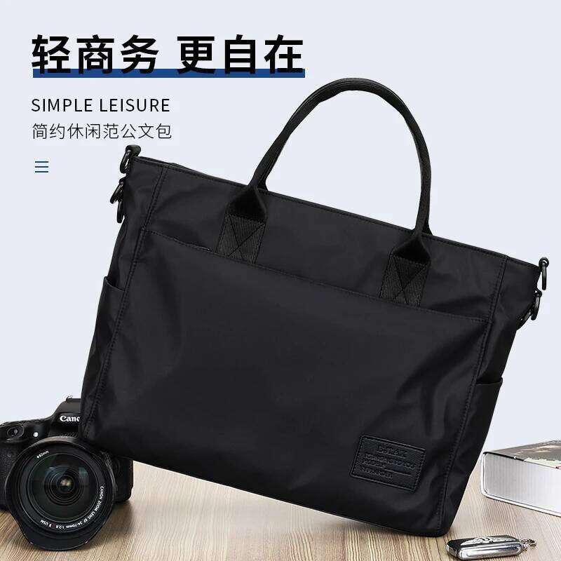Japanese Style Briefcase Casual Men's Business Nylon Cloth Office Computer Waterproof Shoulder Crossbody Bag Waist Pack
